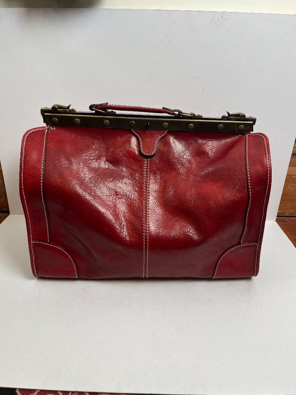 Vintage Italian Red Travel bag